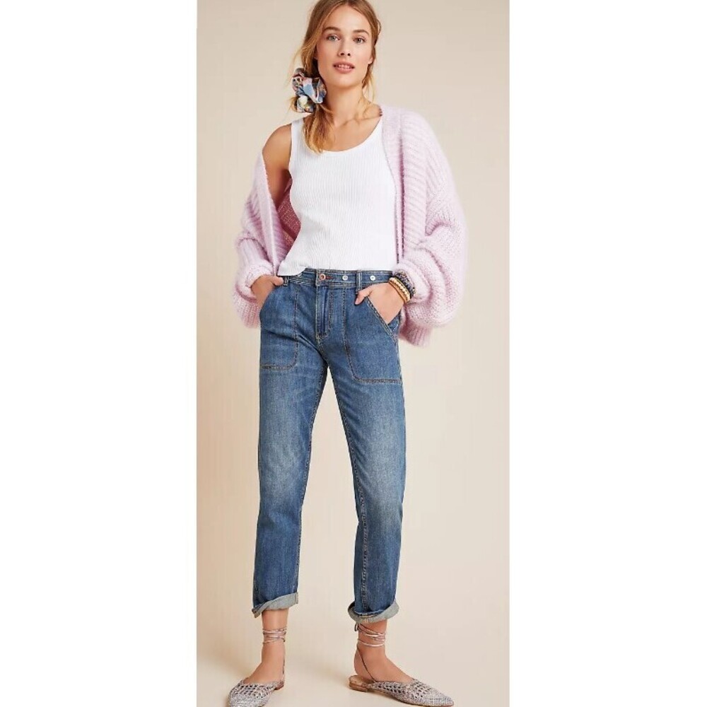 PILCRO / ANTHROPOLOGIE SLIM BOYFRIEND JEANS SIZE 29 EUC